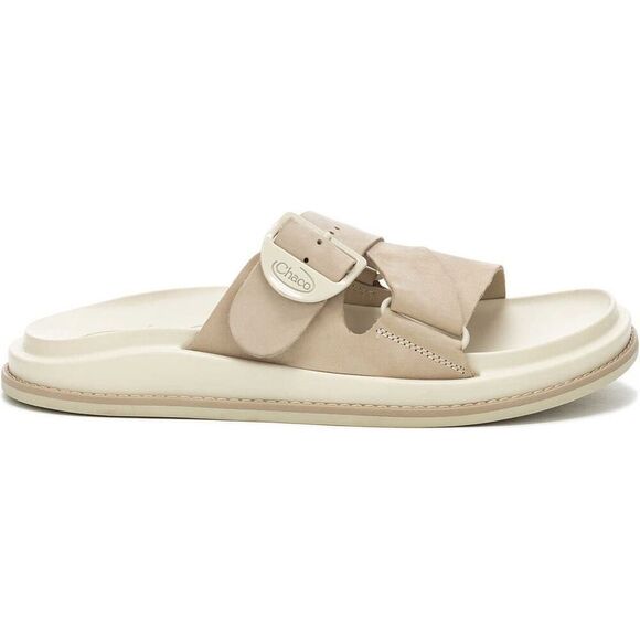 Chaco Shoes - Chaco Women’s The Townes Slide Angora Cream Tan Nubuck Leather Slide Sandal
